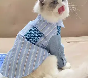 Mince automne et hiver Pet Puppy Shirt à la mode nouveau mâle chien chemise chat vêtements