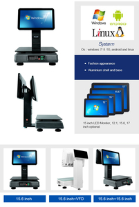 Windows Android Linux Điểm Bán Hàng Màn Hình Đơn Hoặc Hệ Thống Màn Hình Đôi Cân Bằng Cas Quy Mô In Pos Quy Mô Điện Tử - Product Image 5