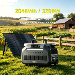 Sistema solar de onda sinusoidal para emergencias, fuera de la red, para el hogar, con energía de respaldo, MPPT 3200w 2048wh, estación de energía portátil con panel solar - Product Image 1