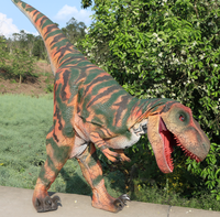Costume de dinosaure T-Rex réaliste et personnalisable, avec structure métallique légère, pour usage intérieur/extérieur, écoles, jardins, aéroports et lieux publics