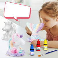 Kit de Manualidades para Niños, Cristales 3D que Crecen, Juego de Pintura de Yeso, Juguetes de Dibujo, Certificado EN71, Juego de Juguetes Mágicos de Unicornio y Sirena