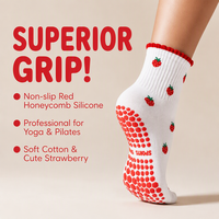 Chaussettes de yoga et de Pilates antidérapantes en coton pour femmes, avec design imprimé personnalisé et logo sur la semelle, fournies directement par l'usine