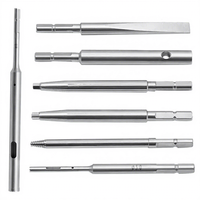 Kit d'instruments orthopédiques pour l'extraction de vis cassées Pacho-0021, kit chirurgical de déplacement de prothèses vertébrales, outils de retrait d'implants en acier réutilisable