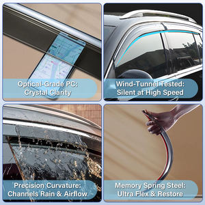 Pour Toyota Crown S210/S 210/210 Royal 14th <span class=keywords><strong>2013</strong></span> ~ 2018 déflecteurs de voiture accessoires vitres latérales visières pluie sourcils gardes autocollants - Product Image 2