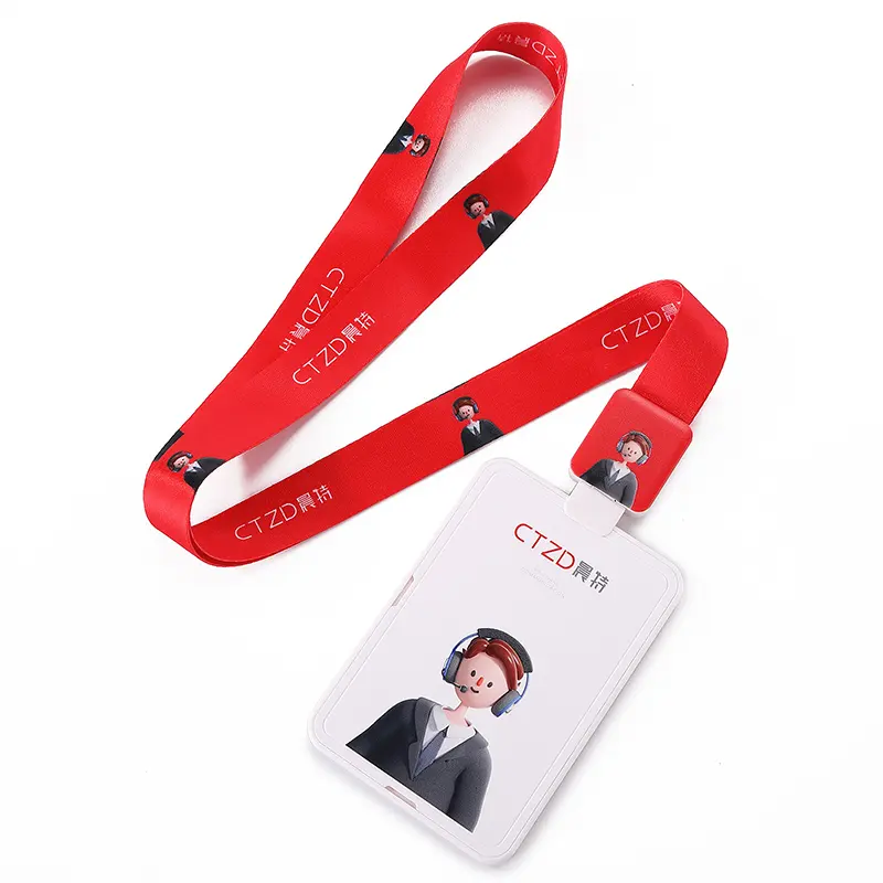 Plastic Designer Name Carbon Lanyard Custom Lanyard Business Credit id Card Holder