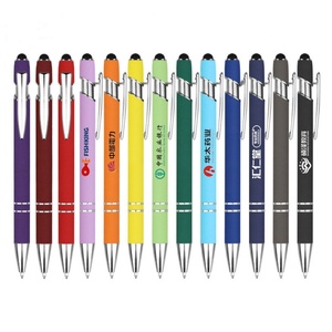 ปากกาสไตลัสแบบสัมผัสหน้าจอ ยางนุ่ม สีสันสดใส เปลี่ยนไส้ได้ ของขวัญธุรกิจส่วนตัว ปากกาลูกลื่นโลหะ สำหรับใช้ในงานส่งเสริมการขาย - Product Image 6