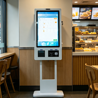 Kiosque de commande automatique sur pied OEM avec écran tactile interactif de 21,5 pouces pour la paiement des factures dans les restaurants de restauration rapide et le commerce de détail