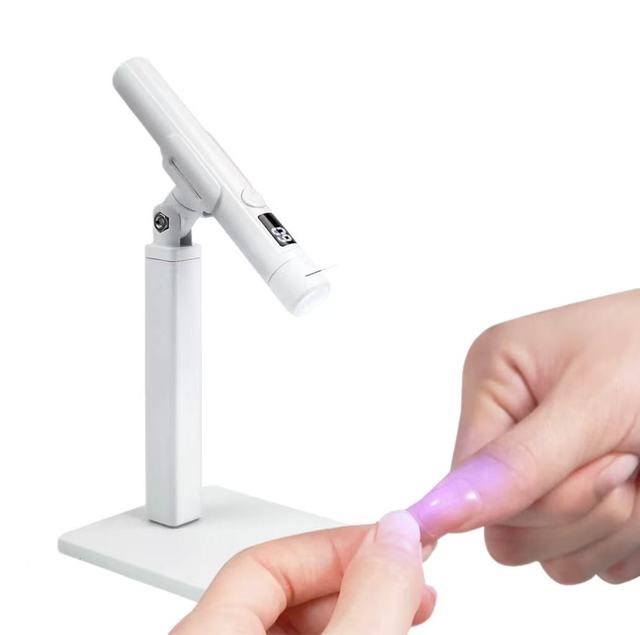 Fast Curing Mini Portable Cordless Nail Lamp with LCD Display Handheld UV Light for Gel Nails with Stand for Home and Nail Salon