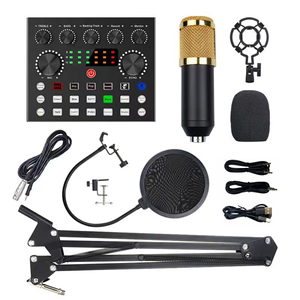 Audio profesional S8 <span class=keywords><strong>Set</strong></span> BM800 Micrófono de condensador de estudio inteligente Tarjeta de sonido portátil para transmisión en vivo y grabación de teléfono - Product Image 1