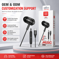 Écouteurs intra-auriculaires filaires stéréo WISDOMUP EJ 60 Type C avec chipset JL, basses profondes, audio HD, résistance à l'eau IPX5, micro pour jeux