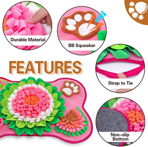 Pet <b>Snuffle</b> <b>Mat</b> for Dogs Interactive Sniff <b>Mat</b> Feeding <b>Mat</b> for Puppies Slow Feeder Dog Treat <b>Mat</b> for Training and Stress Relief - Product Image 3