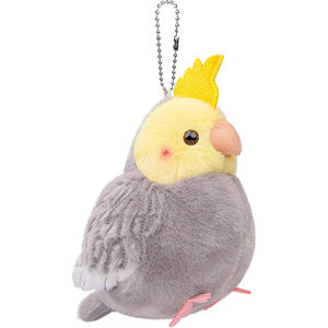 U432 produk baru mainan burung beo mewah lembut <span class=keywords><strong>Cockatiel</strong></span> gantungan kunci liontin boneka hadiah untuk ransel tas jimat gantungan kunci burung bayan mewah - Product Image 2