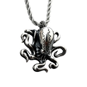 Yunnique – collier avec pendentif pieuvre en alliage de Zinc, bijoux unisexes à la mode, forme animale, Design géométrique, chaîne à pendentif unique, JD215 - Product Image 5