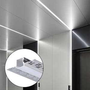 48*14.5mm Alu kênh đùn góc tường rửa vách thạch cao bảng rộng chiếu sáng trimless thạch cao trong nhôm thạch cao dẫn hồ sơ - Product Image 6