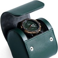 Boîtes de rangement pour montres intelligentes Sparktime avec logo personnalisé, 1 à 3 emplacements, ovales, en cuir PU, étanches