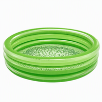 Piscine gonflable à 3 anneaux en PVC de 0,18 mm d'épaisseur, pliable, étanche, pour enfants, bébés, baignoire, jeux d'eau en plein air, plusieurs couleurs