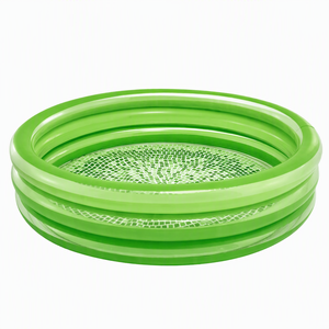 Piscina Gonfiabile a 3 Anelli in PVC Pieghevole per Bambini, <span class=keywords><strong>Vasca</strong></span> da Bagno per Neonati, Piscina da Giardino per Giochi d'Acqua, Disponibile in Diversi Colori - Product Image 4