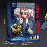 Jouet de transformation pour enfants, robot de combat en alliage, figurines d'action, robotique, jouet d'avion transformable avec arme