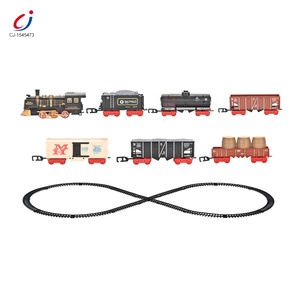 Chengji Quà Tặng Giáng Sinh Khe Cắm Tự Lắp Ráp Đồ Chơi Xe Lửa Cổ Điển Bằng Nhựa Đường Sắt Chạy Điện Có Bộ Đường Ray - Product Image 2