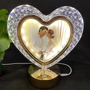 Tùy chỉnh valentine' ngày quà tặng tình yêu Wedding Shiny chiếu sáng Quà Tặng khung ảnh với <span class=keywords><strong>LED</strong></span> ánh sáng cho đám cưới và trang trí nội thất - Product Image 6