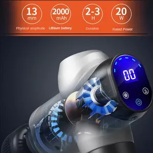 Hot Selling Adjustable Cold Heated Massage Gun Lcd Touch Screen Cordless Deep Tissue Muscle Therapy Fitness Massage Gun