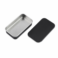 Boîte en métal coulissante en fer blanc mat avec logo personnalisé imprimé pour emballage de bonbons à la menthe, parfum solide, baume à lèvres, maquillage