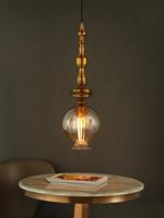 Lustre de chevet LED en verre fait main, style nordique moderne et simple, luminaire suspendu ovale de luxe pour la décoration de chambre
