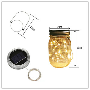Solar Mason Jar <b>Light</b> Waterproof <b>Outdoor</b> Garden Lamp Auto On Off Warm White Decorative <b>Hanging</b> String - Product Image 4