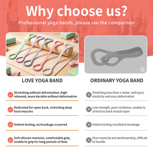 Bande de résistance élastique Mu Lin Figure 8 en silicone pour exercices de yoga et d'étirement à domicile, pour les épaules, le dos et les bras. - Product Image 5