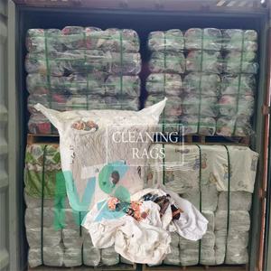 Trapos de Limpieza Industriales Económicos, Trapos de Camisetas Blancas a Granel, Mezcla de Trapos de Algodón Reciclado para Limpieza - Product Image 1