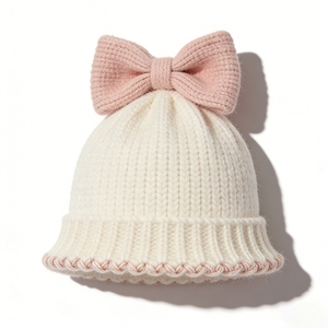 Oem/Odm Winter <b>Hat</b> With Bow for Bulk Orders Knit Beanie <b>Hat</b> Custom Logo Beanie Custom Embroidered Beanie <b>Hats</b> - Product Image 4