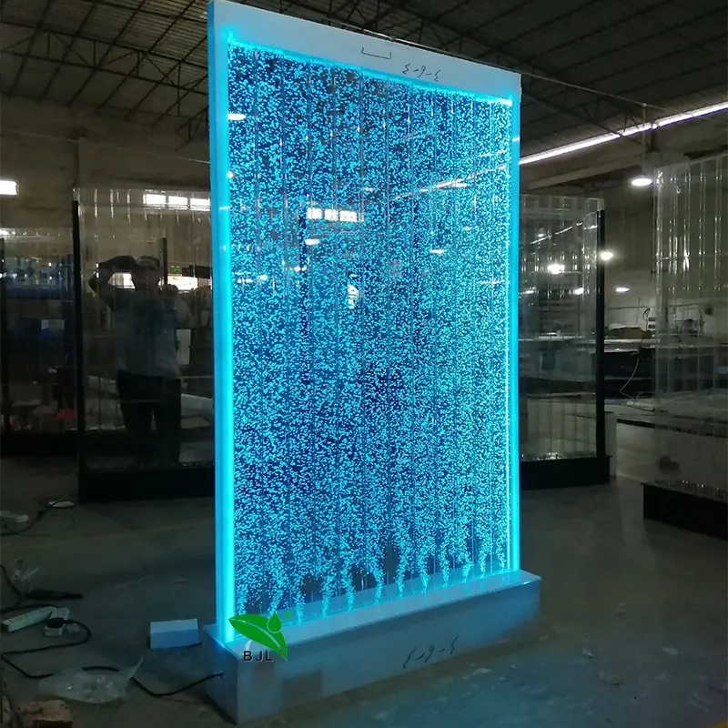 इनडोर गृह सजावट नई डिजाइन मॉडल एलईडी लाइट बुलबुला पानी दीवार