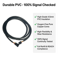Cable de Señal de PVC de 4.5mm y 4 Núcleos con Conector de 4 Pines para Iluminación LED y Sistemas de Control Industrial