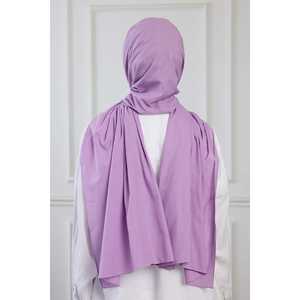 Bufanda de Algodón Puro Lila para Mujer, Teñido Liso, 100% Algodón, Ligera, Accesorio de Moda - Product Image 1