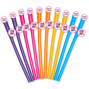 Pajitas de plástico novedosas para despedida de soltera, no tóxicas, para accesorios de celebración de cumpleaños - Product Image 4