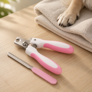 Cortauñas <span class=keywords><strong>para</strong></span> <span class=keywords><strong>Perros</strong></span> y Gatos con Mango Curvo, Herramienta <span class=keywords><strong>de</strong></span> Aseo con <span class=keywords><strong>Lima</strong></span>, Tamaño Pequeño y Grande, Rosa y Azul - Product Image 6