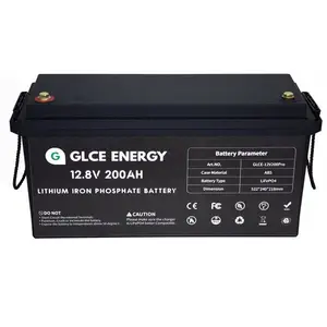 Voorraad 12V 200ah Zonne-Energie Muur Lifepo4 Batterie Rack 100ah 10kwh Citycoco 12.8V Lithium-Ion Accu Met Smart Bms