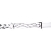 Tube de chicha en verre durable avec trois formes torsadées, accessoire de fumage