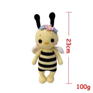 Crochet pour bébé fait main, animaux en tricot, abeilles en peluche, compagnon de sommeil, accessoire photo nouveau-né, cadeau <span class=keywords><strong>d</strong></span>'anniversaire - Product Image 6