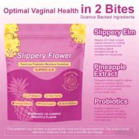 En stock – Compléments probiotiques quotidiens pour femmes – Gommes à l'orme rouge saveur ananas – Probiotiques féminins + Gommes hydratantes