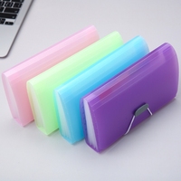 Pochette accordéon A6 mini 13 compartiments, couleurs bonbon, en PP, pour fournitures de bureau, rangement de dossiers, porte-billets, porte-documents