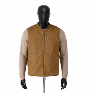 <span class=keywords><strong>Gilet</strong></span> de travail en toile pour homme, personnalisable avec logo, en coton matelassé, sans manches, style bomber, vente en gros d'usine, <span class=keywords><strong>gilet</strong></span> utilitaire d'extérieur - Product Image 6