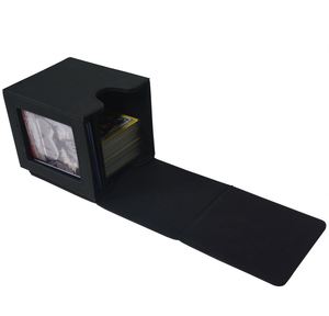 Boîte de rangement moderne en cuir pour cartes Commander, brevetée, multifonctionnelle, pour cartes à collectionner, capacité 180+ cartes à double pochette - Product Image 6