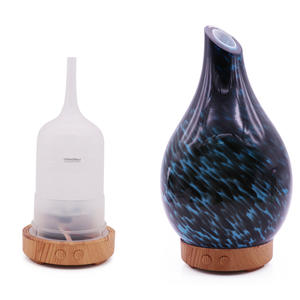 Nuevo Difusor de Aroma de Vidrio con Patrón, Humidificador Ultrasónico de 100 ml con Luz LED para Uso en el Hogar y la Oficina - Product Image 1