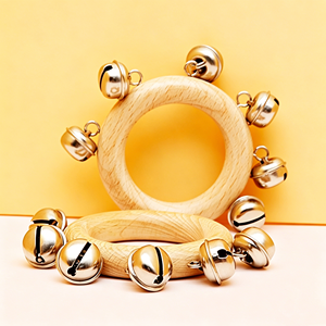 Wholesale Wooden Hand Shake Bell 6 Ring Orff <b>Instrument</b> Handy Rattles <b>Percussion</b> Bell <b>Percussion</b> <b>Instruments</b> Rattle Toy - Product Image 2