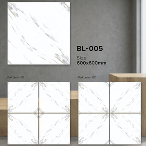 Book Match Marble Effect Porcelain Floor Tiles 600x600mm High Gloss Polished Ceramic Flooring - Product Image 1