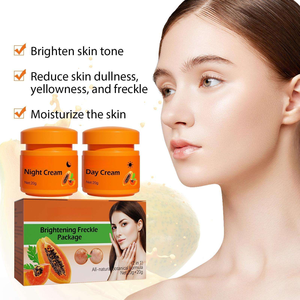 Hot verkopende Private Label 100% natuurlijke 2-in-1 dag- en nachtcrème voor het verwijderen van donkere vlekken, sproeten en melasma, met papaya voor een wittere huid. - Product Image 3