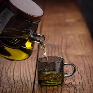 Théière en verre avec filtre, séparation eau-thé, résistante à la chaleur, bouilloire de bureau, style rétro, pour le thé de l'après-midi, pour adultes - Product Image 3