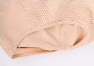 Ropa Interior Postparto Sexy Transparente de Cintura Alta sin Costuras para Mujer, de Algodón y Spandex, Transpirable, Antibacteriana, Color Nude - Product Image 5