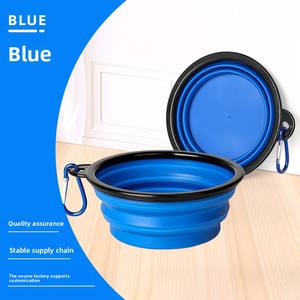 Mangkuk anjing portabel lintas batas populer TPE Retainer ditarik diproduksi untuk perjalanan luar ruangan air minum Promosi hewan peliharaan - Product Image 6